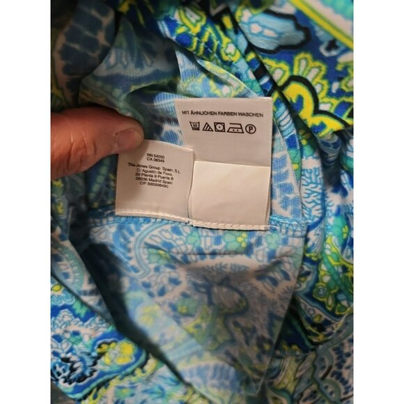 Jones New York Signature Midi Dress Medium Paisley Travel Beach Vacation Stretch - Picture 5 of 8